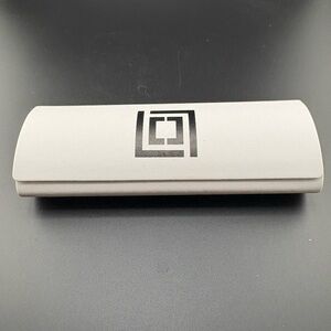 Liz Claiborne Glasses Case White with Logo NEW
